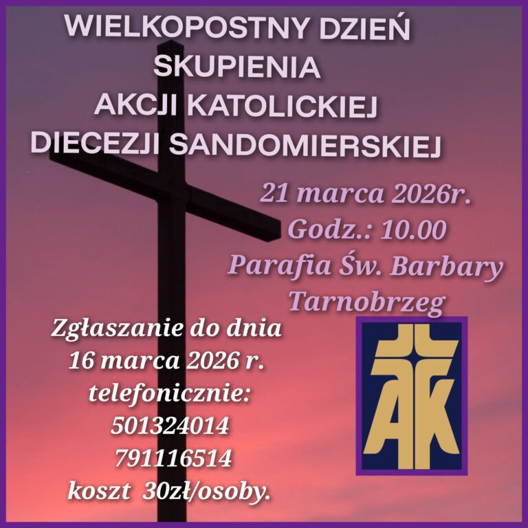 Zaproszenie na Wielkopostny Dzień Skupienia